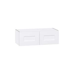 Wallace Painted Warm White Shaker Assembled Wall Bridge Kitchen Cabinet (30 in. W x 10 in. H x 14 in. D)