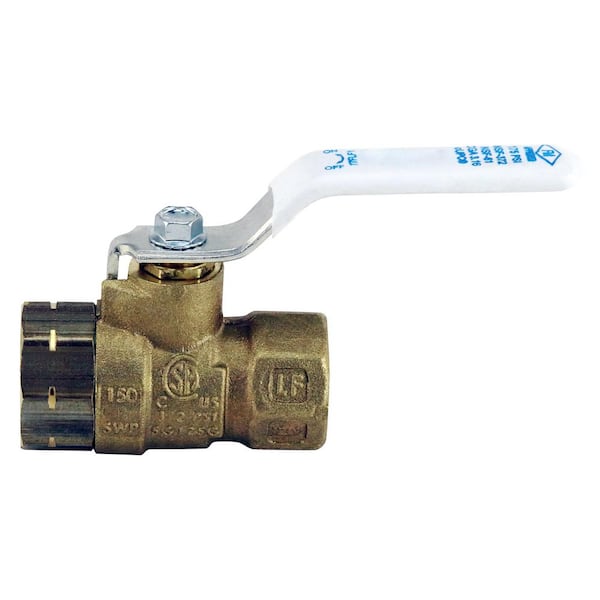 1/2 in. x 1/2 in. Forged Brass FIP x FIP Full Port Threaded Ball Valve