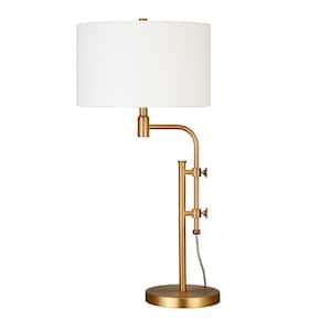 Polly 31-3/4 in. Brass Height Adjustable Table Lamp