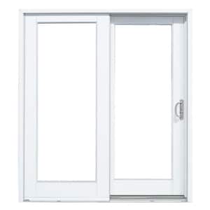 72 in. x 80 in. Smooth White Exterior and Interior Right-Hand Composite Sliding Patio Door