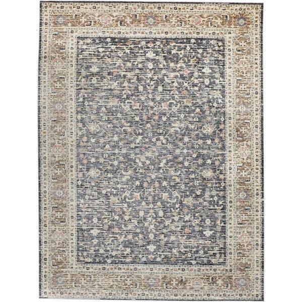 Weave & Wander Huron Charcoal 4 ft. 11 in. x 7 ft. 8 in. Ornamental Area Rug