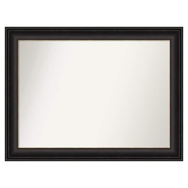 Amanti Art Trio Oil Rubbed Bronze 32.5 in. x 24.5 in. Cusom Non-Beveled Framed Bathroom Vanity Wall Mirror