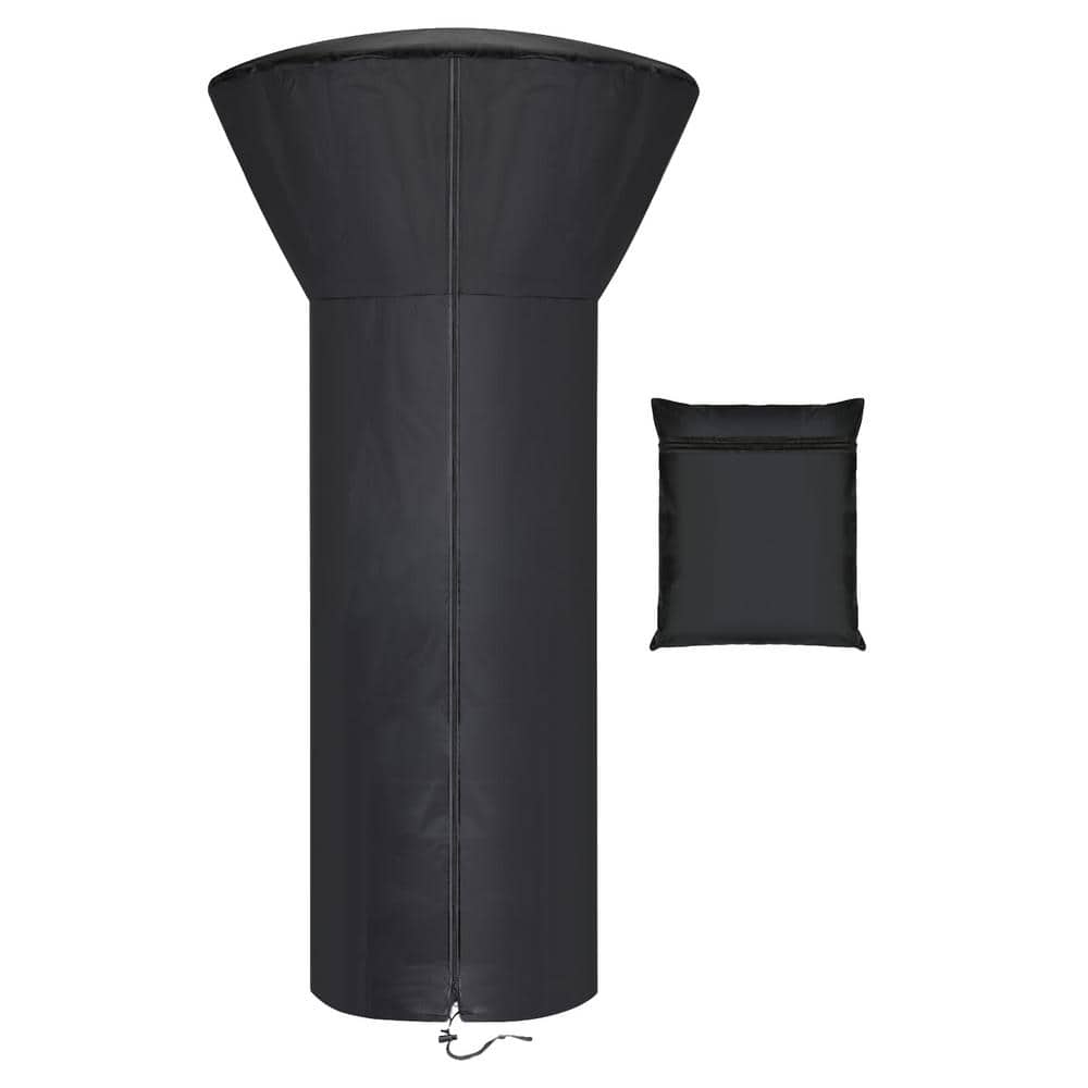 Premium Material 38 in. x 24 in. x 14. 5 in. Black Fabric Patio Heater Cove