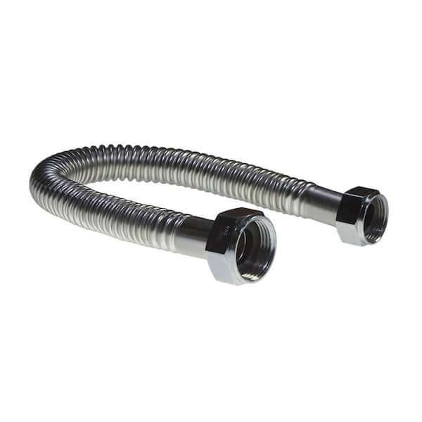 1 in. FIP x 3/4 in. FIP x 18 in. Ultra Flex Corrugated 304 Stainless Steel Water Heater Connector
