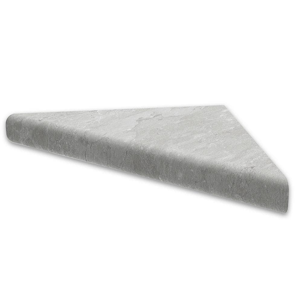Gray Plastic 15" Corner Shower Shelf with Metal Bracket