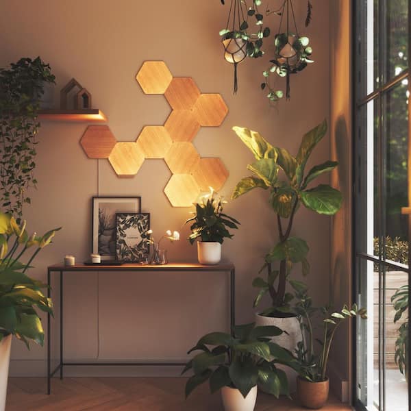 Nanoleaf Elements Wood Look Smarter Kit -7 Smart LED Panels