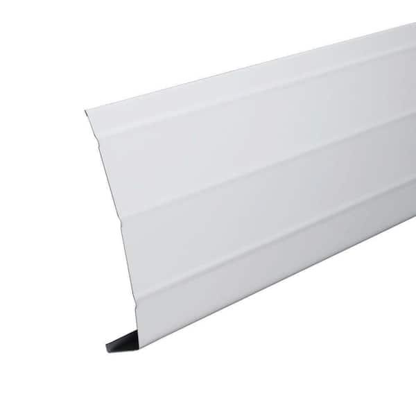 6 in. x 12 ft. White Aluminum Fascia Trim