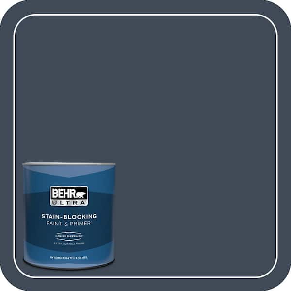 BEHR ULTRA 1 qt. #PPU14-20 Starless Night Extra Durable Satin Enamel Interior Paint & Primer