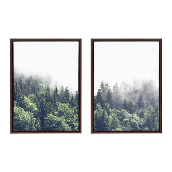 Kate and Laurel Sylvie Transitional Framed Canvas Wall Art 24 in. x 18 in. (Set of 2)