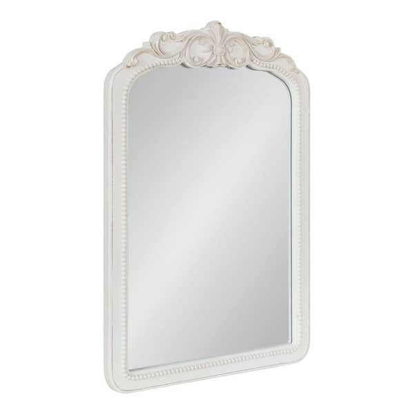 Kate and Laurel Jenelle 20.00 in. W x 30.00 in. H MDF White Rectangle Framed Decorative Mirror