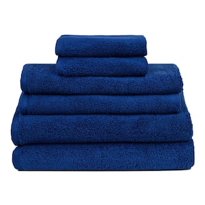 Serenity 6-Piece Navy Solid Cotton Bath Towel Set