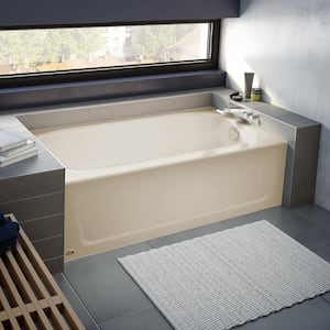 Maui 60 in. x 30 in. Soaking Bathtub with Left Drain in Bone