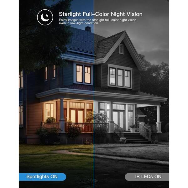 ARENTI 4MP Hardwired Wi-Fi Outdoor Security Camera with Spotlight/Siren Alarm, Color Night Vision, AI Human Detection, IP65