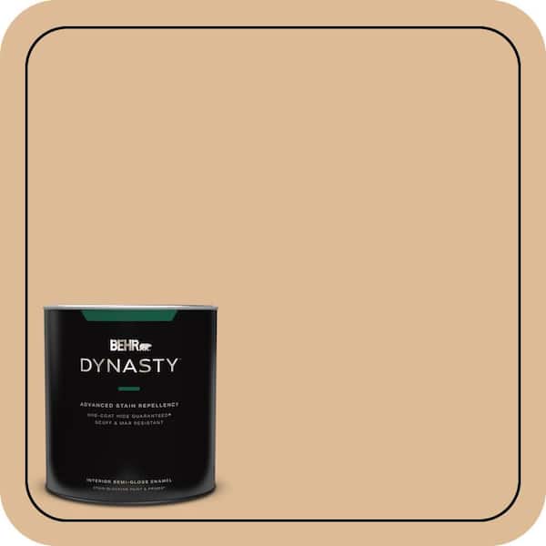 BEHR DYNASTY 1 qt. #PMD-69 Jute Semi-Gloss Enamel Interior Stain-Blocking Paint and Primer