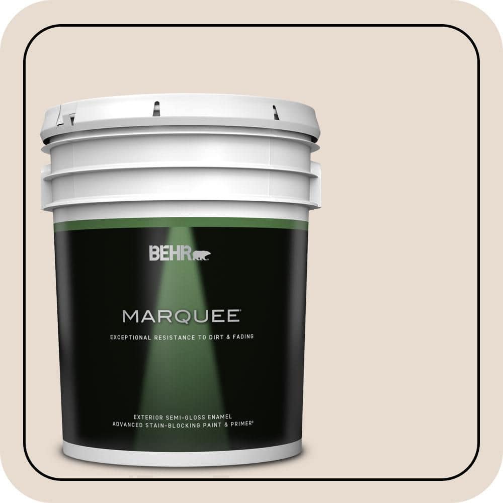 BEHR MARQUEE 5 gal. #PWN-62 Tuscan Beige Semi-Gloss Enamel Exterior Paint \u0026  Primer 545005 - The Home Depot, image size:1000x1000