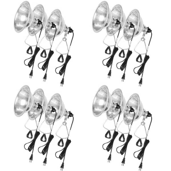 Sunpez 150-Watt Clamp Lamp Light, E26 Socket No Bulb Included 6 ft. 18/2 SPT-2 Cord (12-Pack )