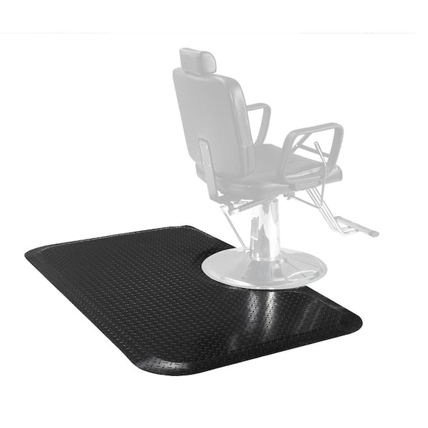 Saloniture 3 ft. x 5 ft. Salon & Barber Shop Chair Anti-Fatigue Floor Mat - Marble Rectangle - 1/2 in. Thick