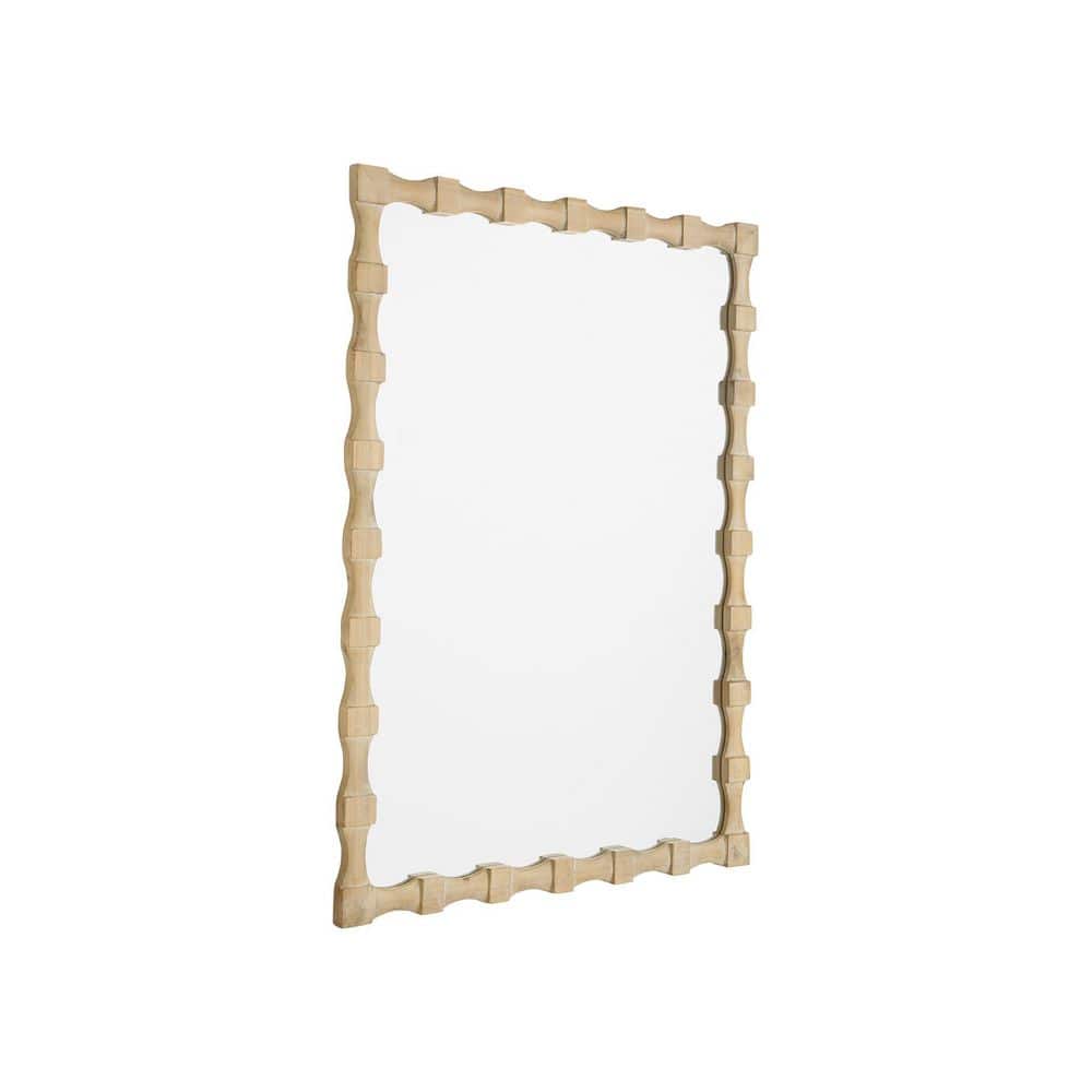 Acelmore Light Brown 36 in. W x 48 in. H Modern Rectangle Wood Framed Mirror price history on PriceWatchPro