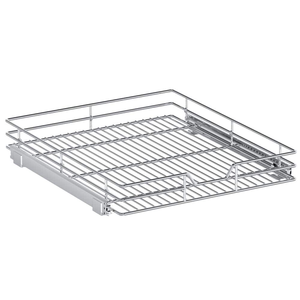 19.5 in. W x 21.5 in. D 1-Tier Pull Out Cabinet Organizer Heavy Duty Slide Out Drawer in Chrome price history on PriceWatchPro