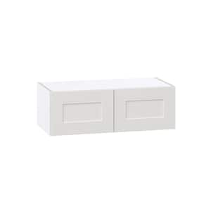 30 in. W x 14 in. D x 10 in. H Littleton Painted Gray Shaker Assembled Wall Bridge Kitchen Cabinet