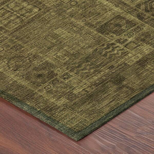 Chantille Machine Washable Indoor/Outdoor Abstract ACN2805 Walnut 2 ft. x 7 ft. Runner Rug