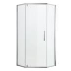 TOOLKISS 36 in. W x 36 in. H D x 72 in. H Double Sliding Door Framed ...