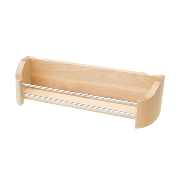 3.63 in. H x 13.75 in. W x 4.25 in. D Single Cabinet Door Mount Wood Storage Tray