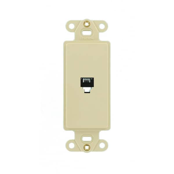 Ivory 1-Gang Data Jack Wall Plate (1-Pack) 40649-I