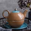 Artvigor 1-Piece Porcelain Tea Pot Light Green Teapot Teacup and