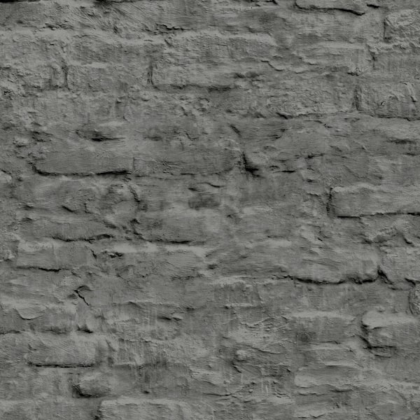Graham & Brown NEXT Contemporary Brick Grey Removable Non-Woven Paste the Wall Wallpaper