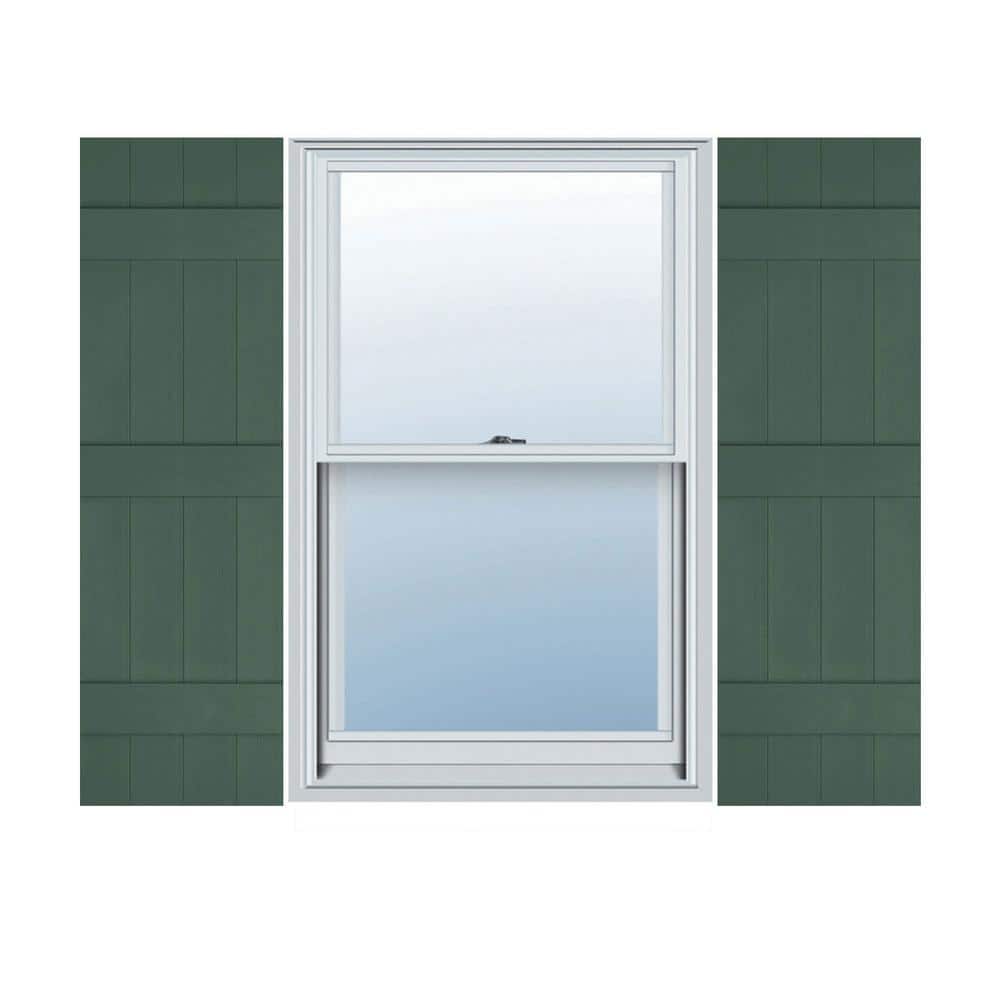 14 in. x 71 in. Lifetime Vinyl Standard Four Board Joined Board and Batten Shutters Pair Forest Green price history on PriceWatchPro