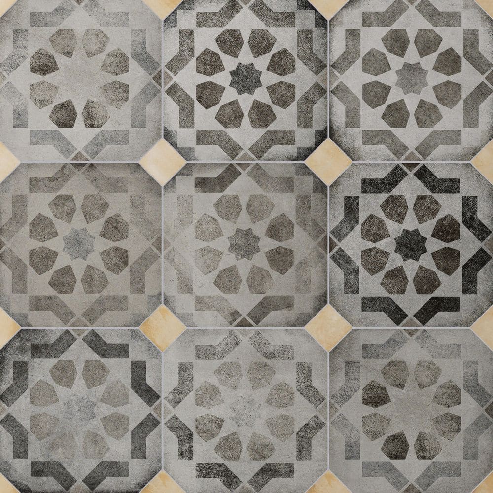 Laverton Octagon Deco Sombra with Taco Beige 8 in. x 8 in. Porcelain Floor and Wall Tile (11.25 sq. ft. /Case) price history on PriceWatchPro
