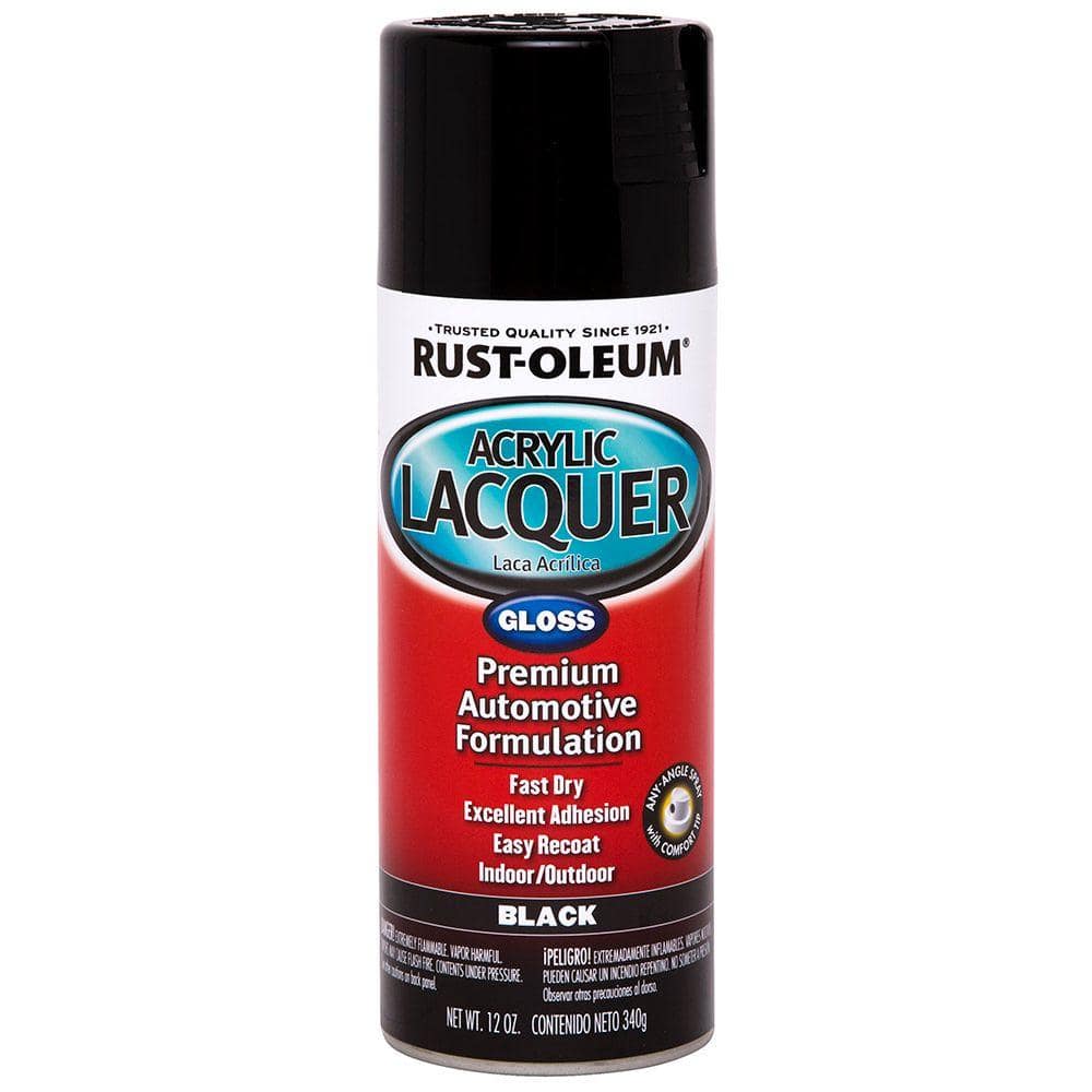 Matte Black Lacquer Spray Paint 13.52 fl oz (400 mL), Lacquers, Paints, Chemical Product