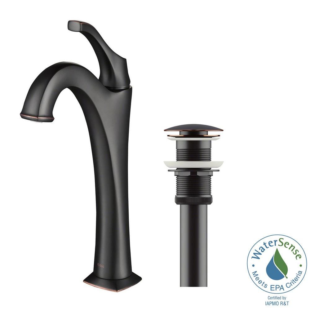 Eco-Friendly Arlo Single Hole Vessel Bathroom Faucet in Oil Rubbed Bronze