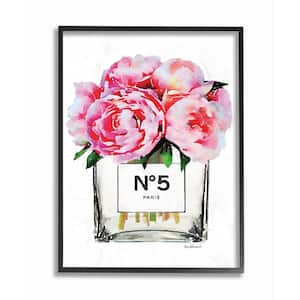 "Glam Paris Vase with Pink Peony" by Amanda Greenwood Framed Wall Art