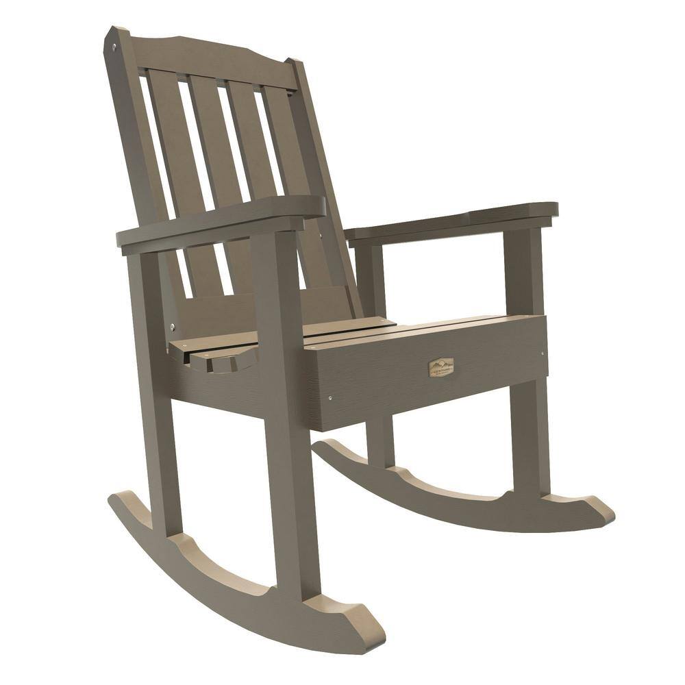 Highwood Essential Country Woodland Brown Plastic Outdoor Rocking Chair EORKCH4WBR The Home