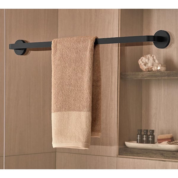 Speakman Vector 24 In Back To Shower Door Towel Bar Matte Black Sh 2702 Mb - How To Hang Towel Rack On Back Of Bathroom Door
