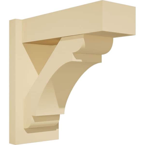Ekena Millwork Olympic 7 in. W x 16 in. H x 16 in. D Signature Urethane Polyurethane Outlooker with Block Ends