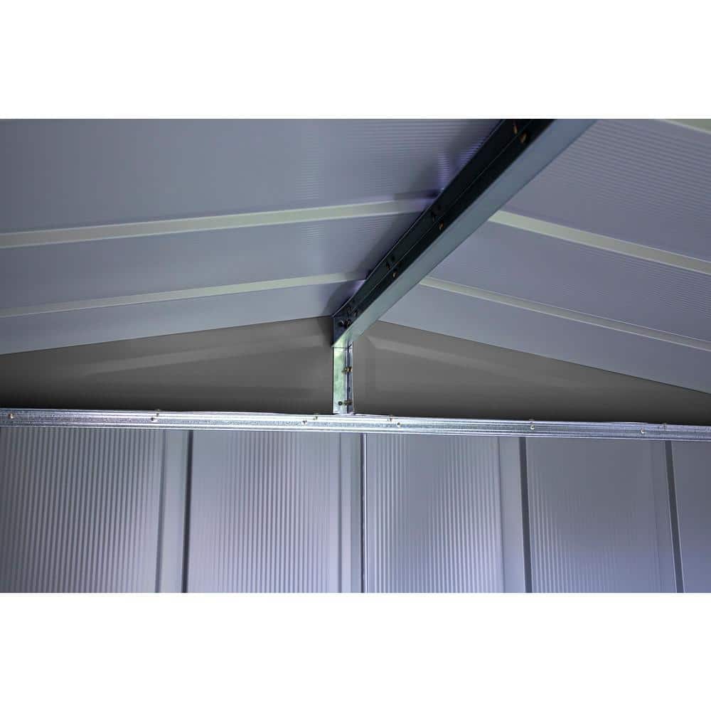 10 ft. x 14 ft. Charcoal Galvanized Steel Storage Shed