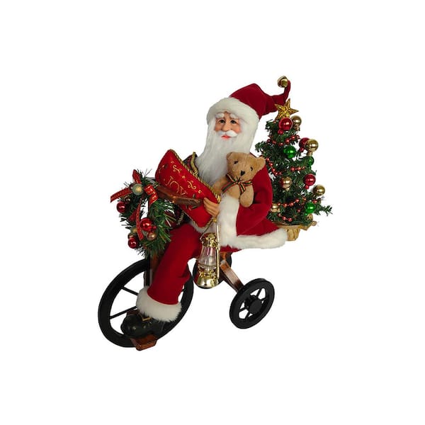 Santa's Workshop 19 in. Cycling Santa
