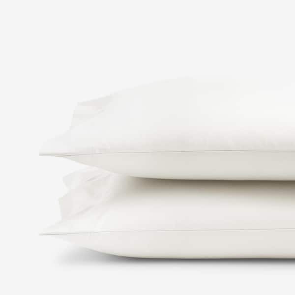 The Company Store Company Cotton Creme Solid 300-Thread Count Wrinkle-Free Sateen Standard Pillowcase (Set of 2)
