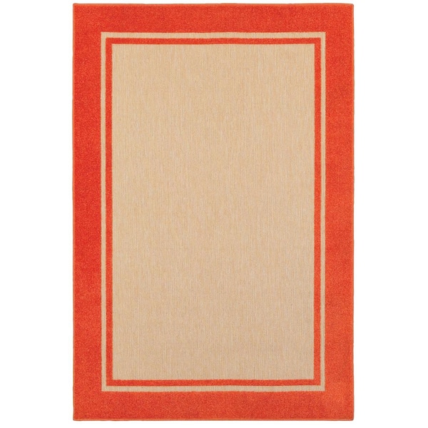 Home Decorators Collection Bondi Tangerine 10 ft. x 13 ft. Outdoor Patio Area Rug