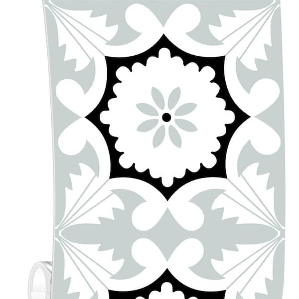 24 in. x 120 in. Vinyl Peel and Stick Backsplash Tile Stickers, Gray Wall Tile for Kitchen (20 sq. ft. / Roll)