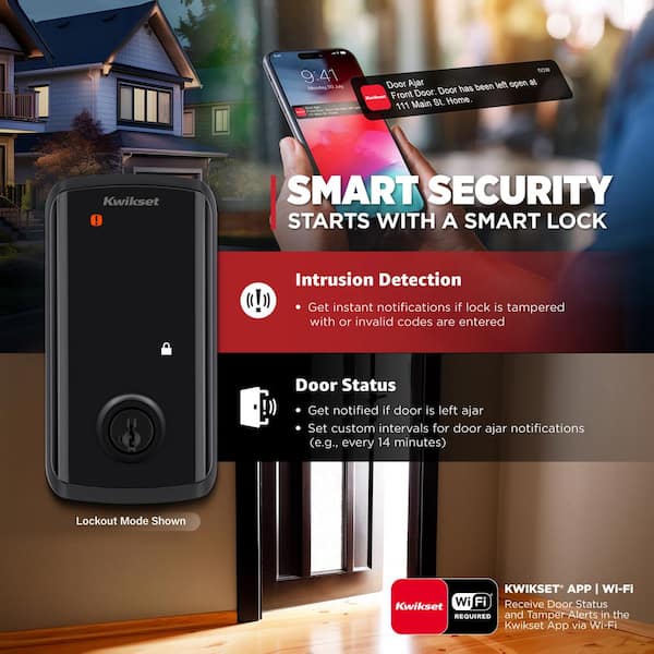 Kwikset HALO Select Matte Black Wi-Fi Electronic Smart Lock