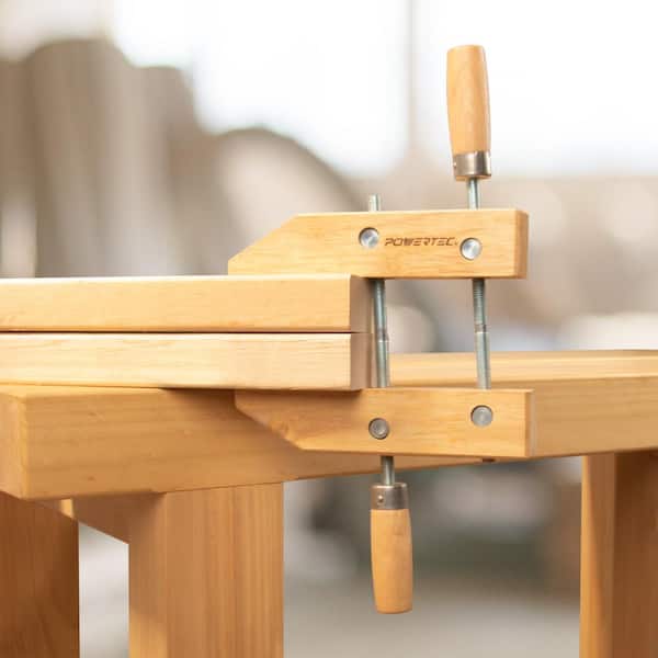 8 in. Wooden Handscrew Clamp Hand Screw Clamps for Woodworking (2-Pack)