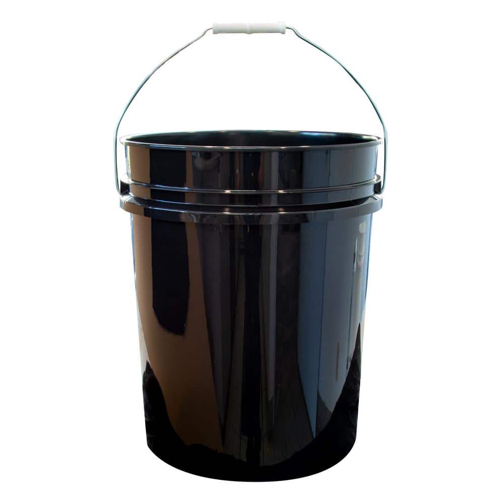 Black Plastic Buckets -- 5 Gallon with Handle direct from Growers House