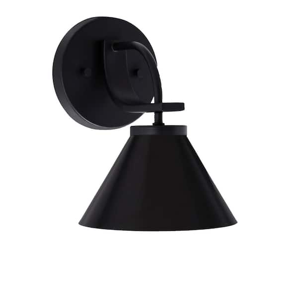 Unbranded Olympia 1-Light Matte Black Wall Sconce
