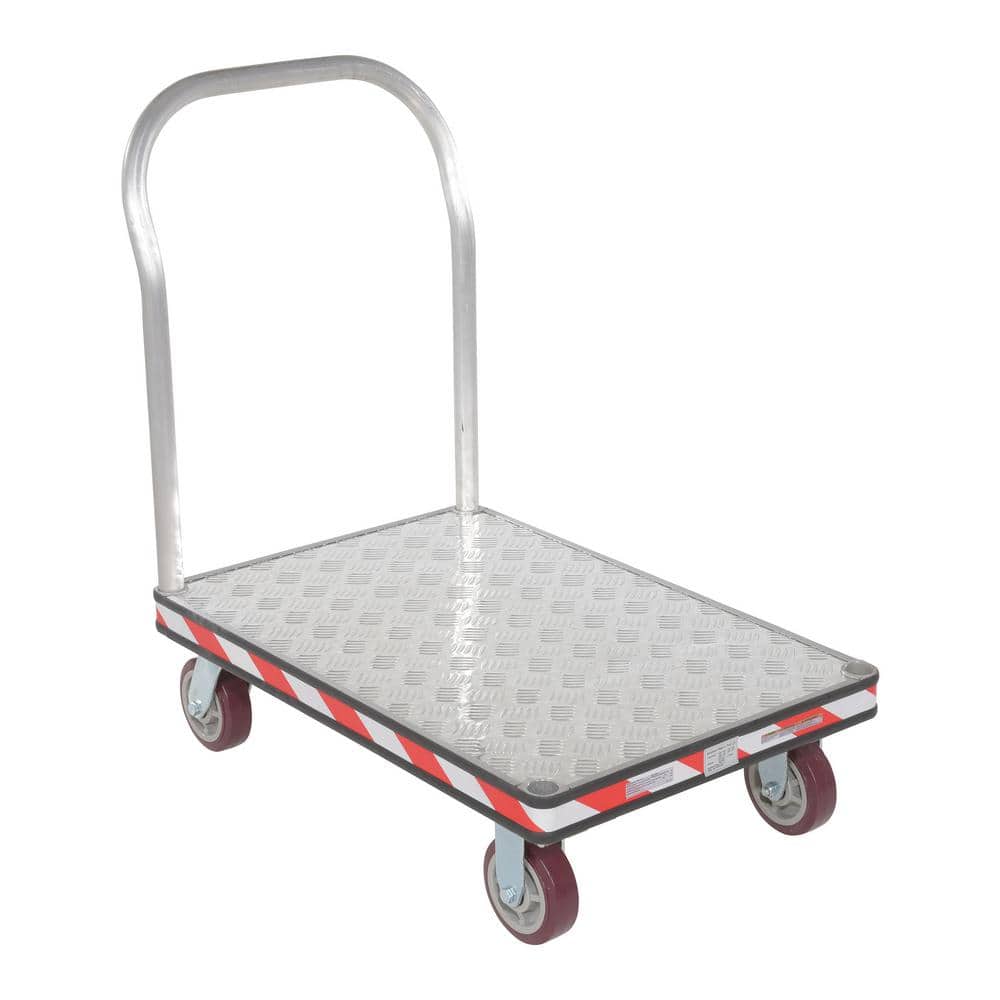 Heavy Duty Platform Truck Flat Moving Cart Hand Trucks,2000Lbs Steel Push Cart Dolly, 36 x 24in Large Flatbed with 5'' 360 Degree Swivel Wheels for