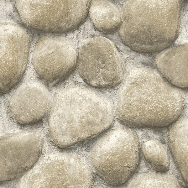 Yellowstone Beige Root Rocks Peel and Stick Wallpaper