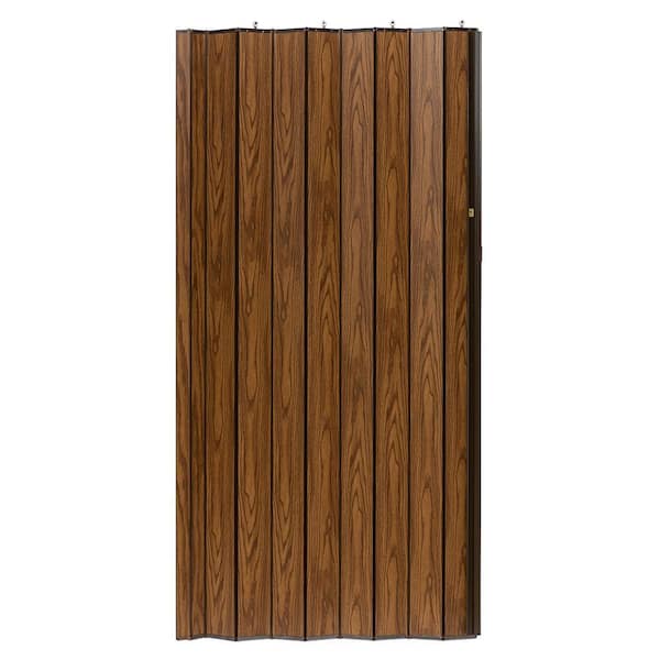 Spectrum 48 in. x 96 in. Woodshire VinylLaminated MDF Dark Oak Accordion Door WF4896DO The